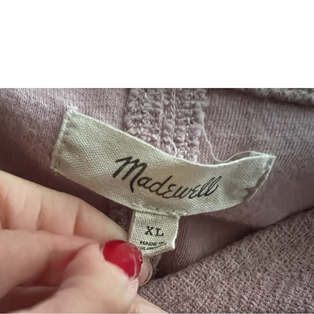 Madewell Full Sleeve textured V Neck top.#K4793. SZ. XL - Picture 5 of 8